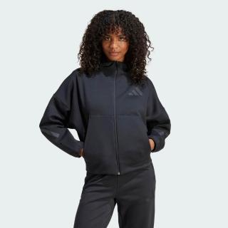 【adidas 愛迪達】外套 女款 運動連帽外套 亞規 W Z.N.E. FZ 黑 JE7848(S3122)