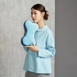 【YVONNE 以旺傢飾】素面拼接骨頭車用頸枕-冰島藍