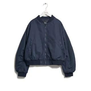 【SOMETHING】女裝 飛行夾克外套(丈青色)