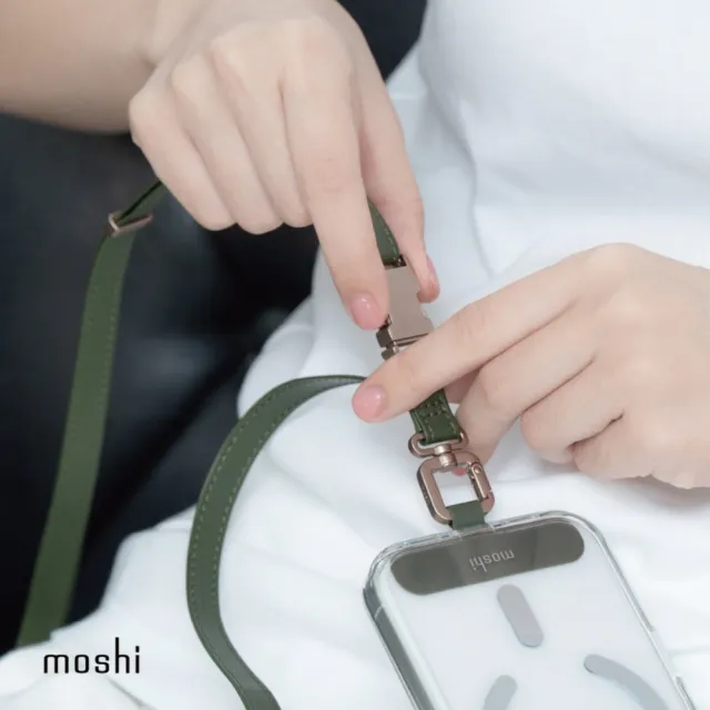 【moshi】二合一背帶/手腕帶 - 苔影綠(手機背帶 手機掛繩)