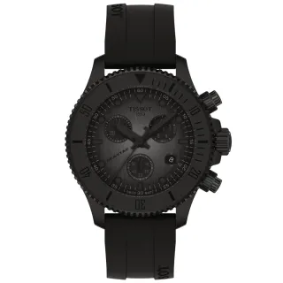 【TISSOT 天梭】SEASTAR 1000 300米潛水計時石英腕錶 禮物 送禮 推薦(T1202173706100)