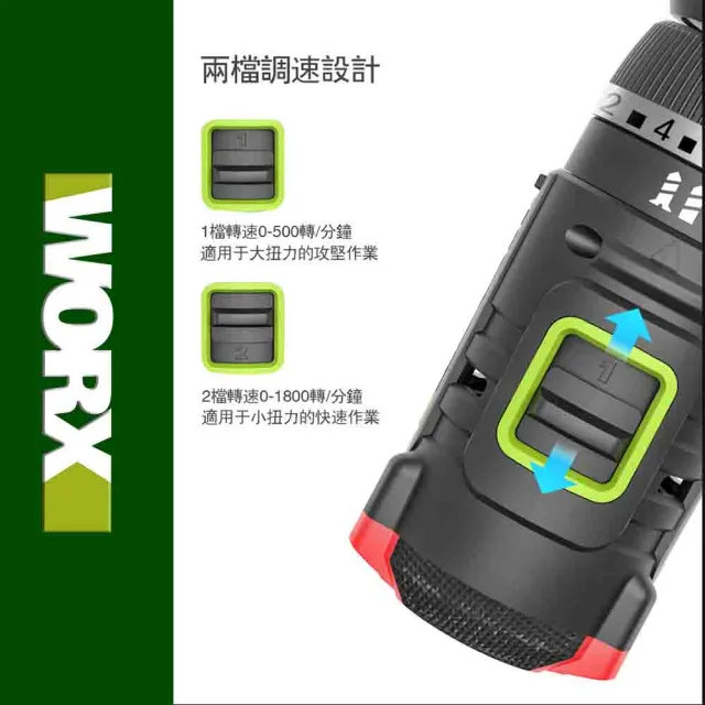 【WORX 威克士】12V 10mm 無刷鋰電速震動電鑽 空裸機(WU131X.9)
