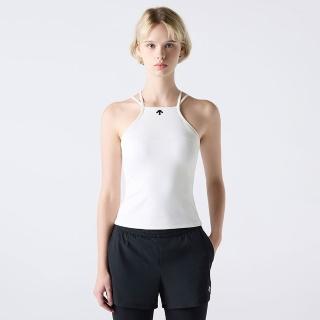 【DESCENTE】迪桑特 背心 女 細肩帶背心 WOMENS MEDIUM SUPPORT 白 SQ322PBR73-IVY0