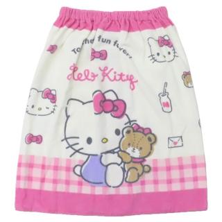 【Marushin 丸真】三麗鷗 可圍式兒童浴巾 60*110cm Hello Kitty與Tiny Chum