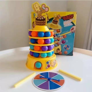 【子玄】老鼠起司塔平衡桌遊 推推球(平衡推推球 老鼠起司塔平衡)