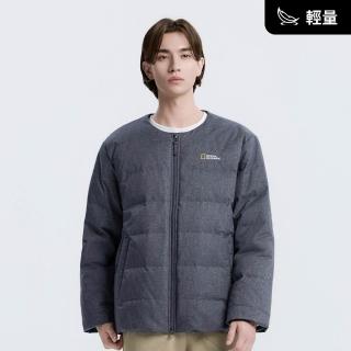 【National Geographic 國家地理】男女同款 HERON 丹寧輕量羽絨外套- 靛藍色(鵝絨/輕量)