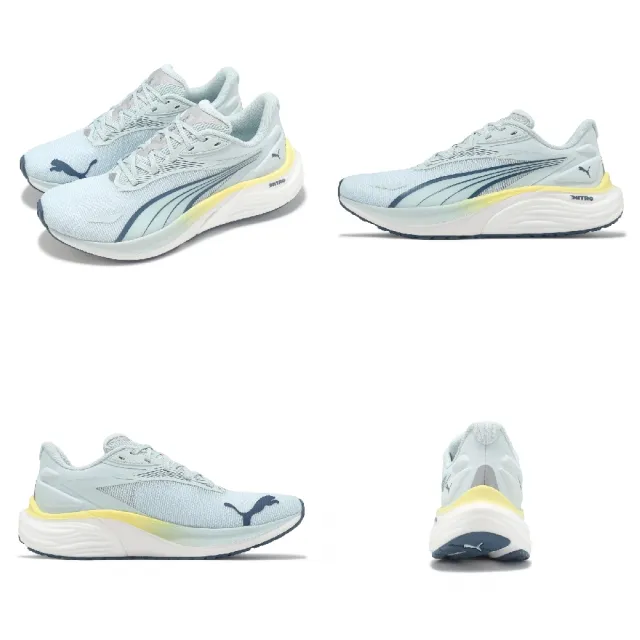 【PUMA】慢跑鞋 Electrify Nitro 4 Wns 女鞋 藍 黃 輕量 緩衝 運動鞋(310788-14)