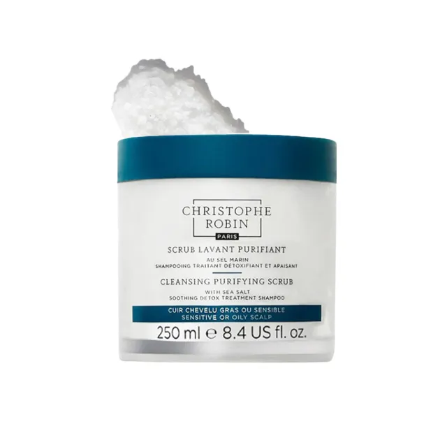 【Christophe Robin】海鹽舒緩頭皮潔淨霜/玫瑰豐盈淨化髮泥250ml 任選2入組(頭皮去角質/CR/平行輸入)
