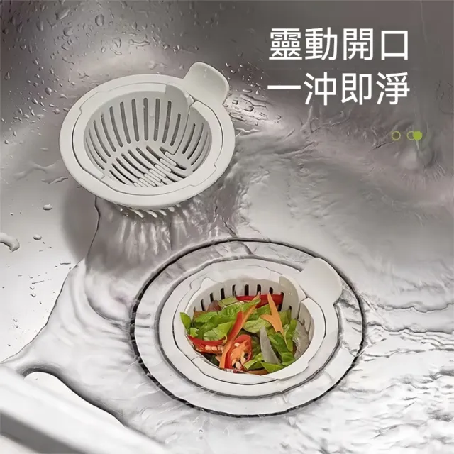 【Dagebeno荷生活】一鍵傾倒順暢排水PP水槽過濾網 手提設計拿取便捷水槽過濾籃(1入)