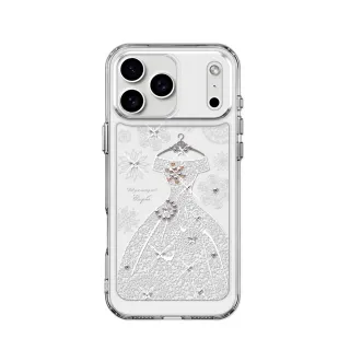 【apbs】iPhone 17/16/15/14/13/12系列 防震雙料水晶彩鑽手機殼(禮服)