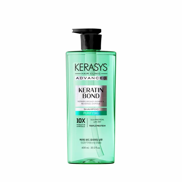 【KeraSys 可瑞絲】全效安瓶髮質修護洗髮精（600ml）任選2入＋金緻安瓶10倍瞬護髮膜（300ml）2入組