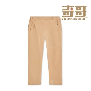 【奇哥】Chic a Bon 女童裝 雅緻熊休閒羅紋卡其長褲(2-4歲)
