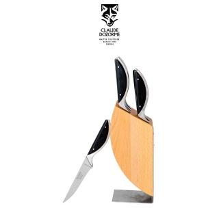 【Claude Dozorme】Haute cuisine系列-壓克力黑握柄牛排刀6件組(含造型刀架)