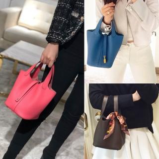 【Hermes 愛馬仕】Picotin Lock 18cm T/C牛皮桶包(多款選)