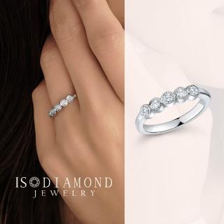 【IS DIAMOND】鑽石戒指 包鑲 線戒設計款(培育鑽石)