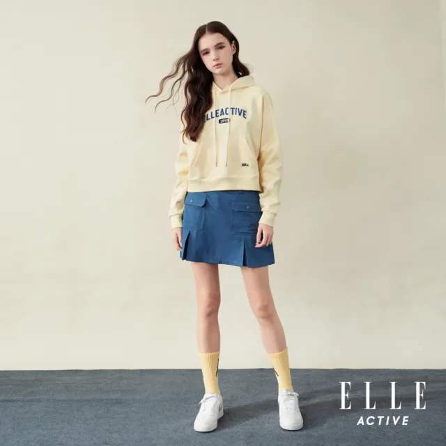 【ELLE ACTIVE】女款 工裝風口袋短褲裙-藍色(EA25A2W2102-35)