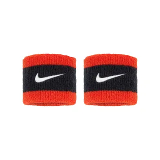 【NIKE 耐吉】腕帶 SWOOSH 基本款腕帶 護腕 吸濕速乾 兩入組 黑紅 N0001565611OS