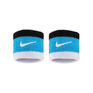 【NIKE 耐吉】腕帶 SWOOSH 基本款腕帶 護腕 吸濕速乾 兩入組 黑藍白 N0001565059OS