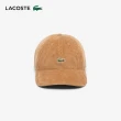 【LACOSTE】中性款-LOGO棉絨棒球帽(棕色)