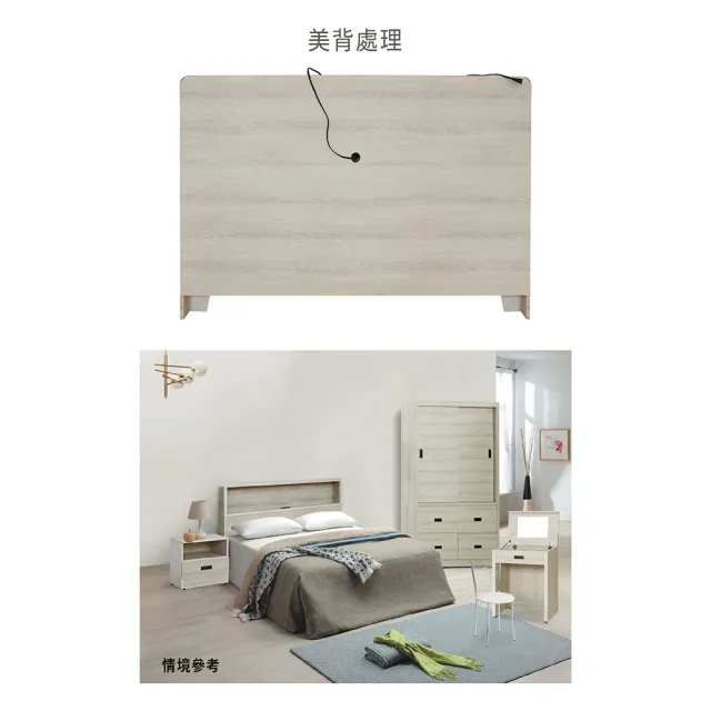 【ASSARI】雙人5尺瑪卡蓉插座床頭片