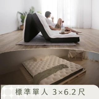 【LOVEFU大島樂眠】3尺單人無光厚墊(單人床墊/折疊床墊/三折床/收納/學生宿舍床墊/日式床墊)