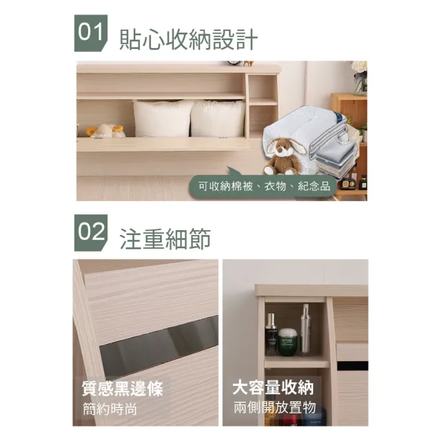 【ASSARI】雙人5尺本田房間組二件  插座床箱+3分床底