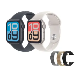 米蘭錶帶組【Apple】Apple Watch SE 3 GPS 44mm(鋁金屬錶殼搭配運動型錶帶)