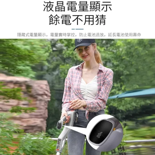 【Ogula 小倉】除草機 割草機 鋰電草坪機（20000M十節一電）(電量顯示屏/可拆卸坦克輪/附工具箱)