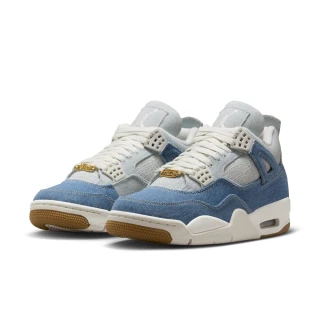【NIKE 耐吉】休閒鞋 女鞋 運動鞋 氣墊 AJ4 WMNS AIR JORDAN 4 RETRO TEX 牛仔 IB6716-100