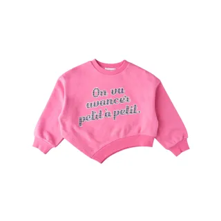 【TALESCOOP】童裝-不規則下擺短版上衣(粉紅色)