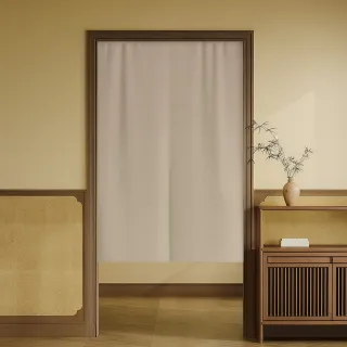 【PLUSIEURS】外銷日本太麻原色遮光門簾(寬90*高150公分 送伸縮門桿)