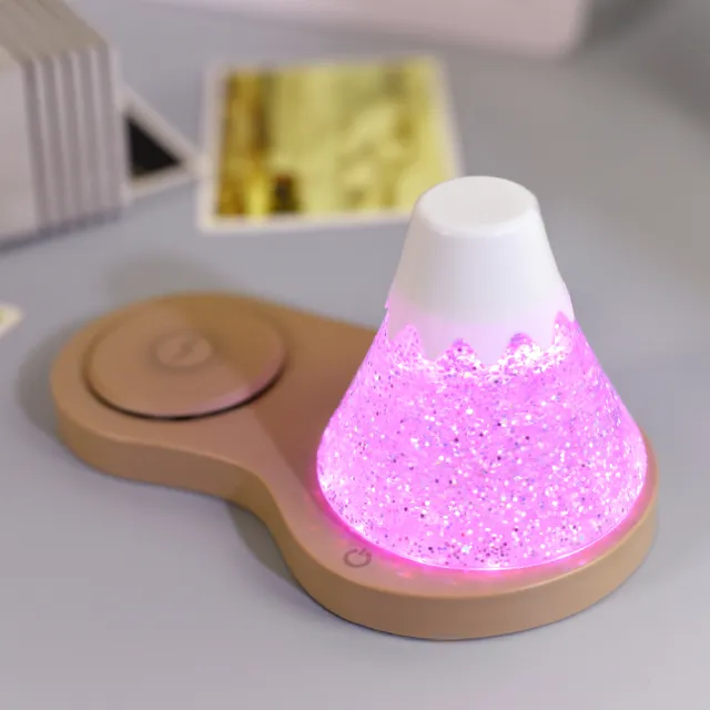 【Gdesign】富士山抹茶山飄飄燈｜2 in 1 七彩流光 / 磁吸充電(七彩流光燈/磁吸無線充電/玩轉山景/擴香石)