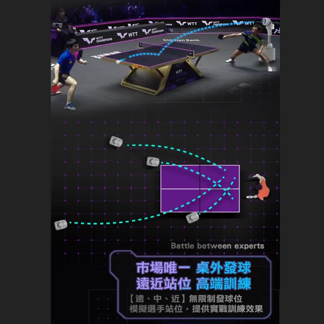 【PONGBOT 龐伯特】HALO增強版站立式人工智能AI桌球發球機/乒乓球機器人(自動發球器 無線遙控 桌球教練機)