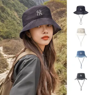 【MLB】輕量 涼感 牛仔丹寧漁夫帽 道奇/洋基隊(3AHTB055N-多款任選)