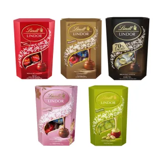 【Lindt 瑞士蓮】Lindor夾餡巧克力200g 送禮推薦(夾餡牛奶/夾餡綜合/夾餡70%/綜合夾餡/開心果)