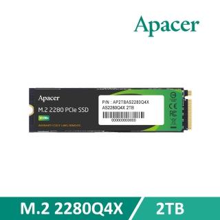 【Apacer 宇瞻】AS2280Q4X M.2 PCIe 2TB Gen4 x4 固態硬碟