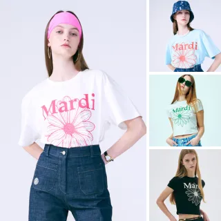 【MARDI MERCREDI】印花短TEE 多色 經典小雛菊  臘腸狗 CROPPED / TSHIRT FLOWERMARDI