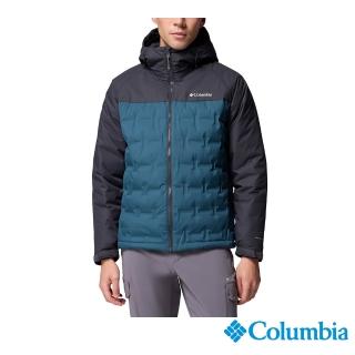【Columbia 哥倫比亞】男款-OT防水極暖羽絨連帽外套-Grand Trek™ III-孔雀綠(UWE78570TL/JF)
