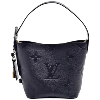 【Louis Vuitton 路易威登】M13480經典All In BB系列壓花粒面牛皮手提/斜背包(黑色)