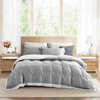 【Grace Life】60支雙色美學100%天絲加大床包組 雙宿系列