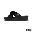【FitFlop】LULU 串珠鏈條皮革交叉涼鞋-女(黑色)
