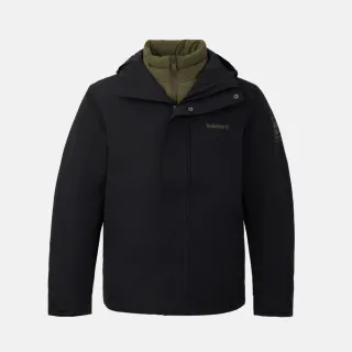 【Timberland 官方旗艦】男款黑色羽絨內裡三合一防水外套(0YH6M001)
