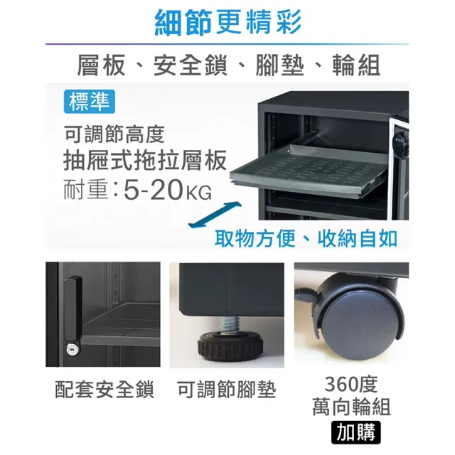 2入組【防潮家】67公升電子防潮箱 MO-66CA (防潮除溼/省電耐用/無噪音/MO專屬款)