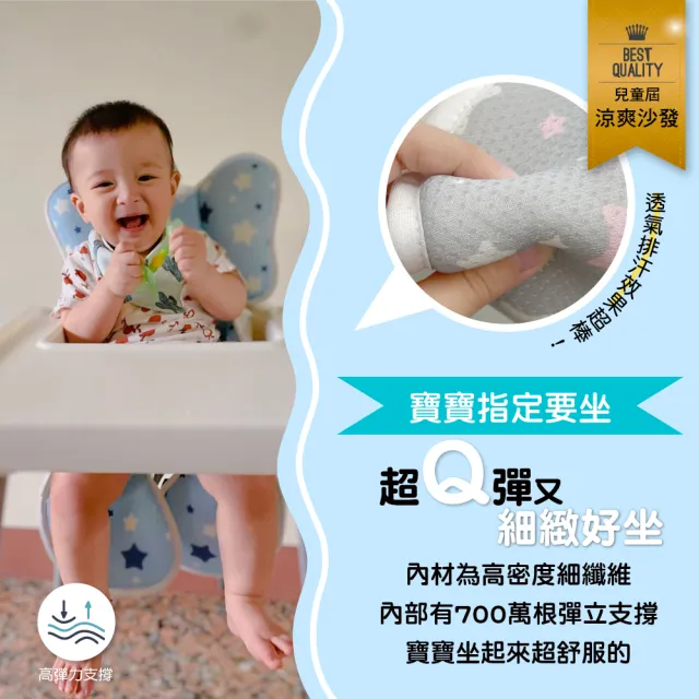 【PeNi 培婗】3D超透氣排汗汽車安全座椅坐墊 推車涼墊(手推車 安撫搖籃提籃適用)
