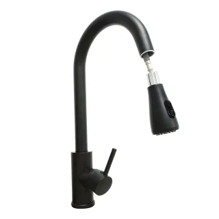 【職人生活】304廚房水龍頭 伸縮龍頭 360度轉向伸縮水龍頭 水槽龍頭 185-KF304B 水龍頭 花灑(可抽拉水龍頭)