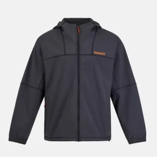 【Timberland】男款深灰色寬版防潑水軟殼連帽外套(0YH6JM45)