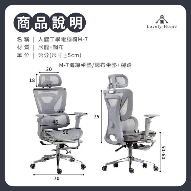 【享澄家居】M7人體工學椅[sc4691](電競椅/電腦椅/辦公椅)