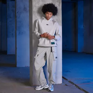 【Batman x Lee】男裝 長袖帽T｜蝙蝠俠 六格漫畫｜季節性版型｜礦石灰(LB511016402)