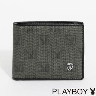 【PLAYBOY】三折短夾 Debonair系列(灰色)