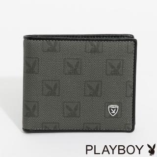 【PLAYBOY】短夾附零錢袋 Debonair系列(灰色)